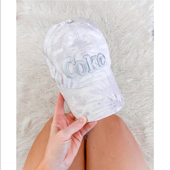 🆕🧢 COKE Tie Die Baseball Cap Hat Purple - Picture 5 of 7